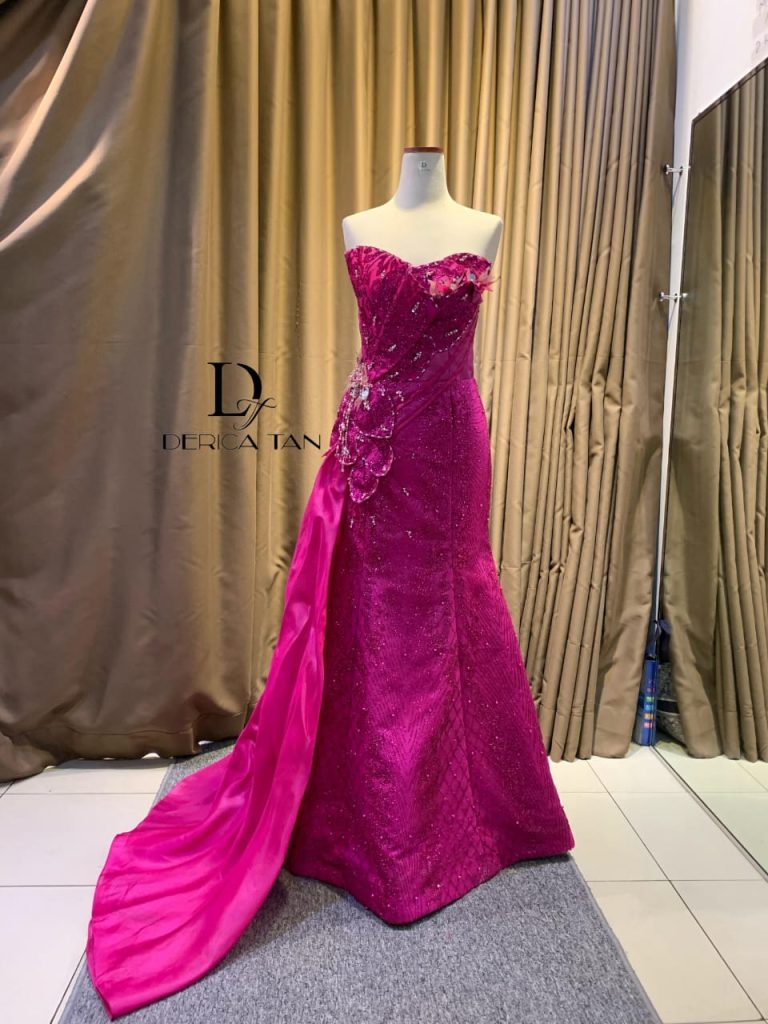 sewa gaun pesta fuscha