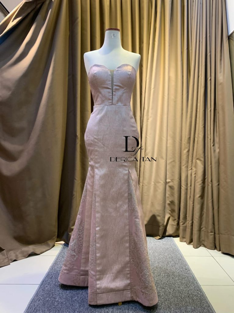 sewa gaun prewedding rosegold