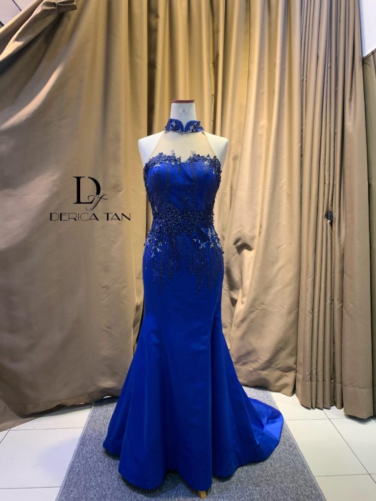 sewa gaun prewedding blue